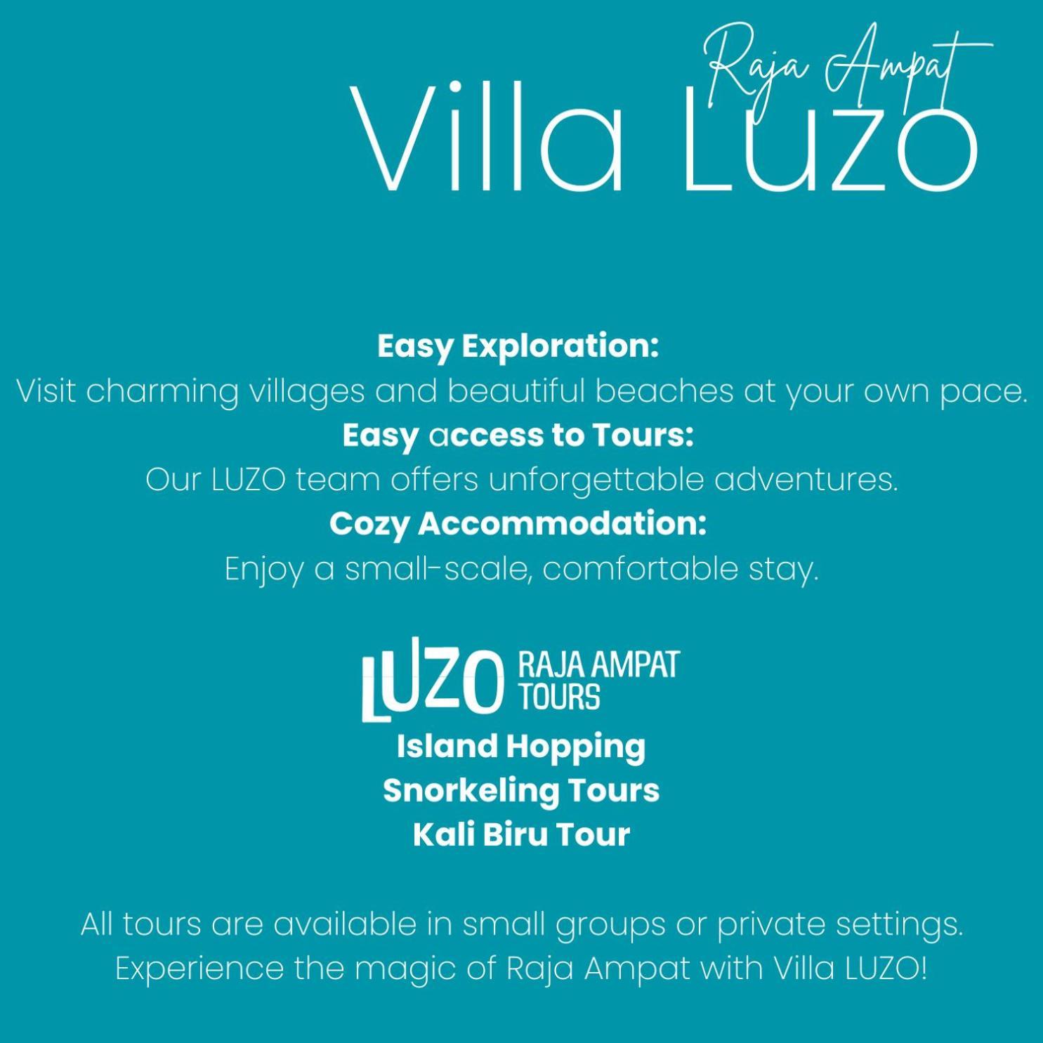 Villa Luzo & Tours Saonek Buitenkant foto